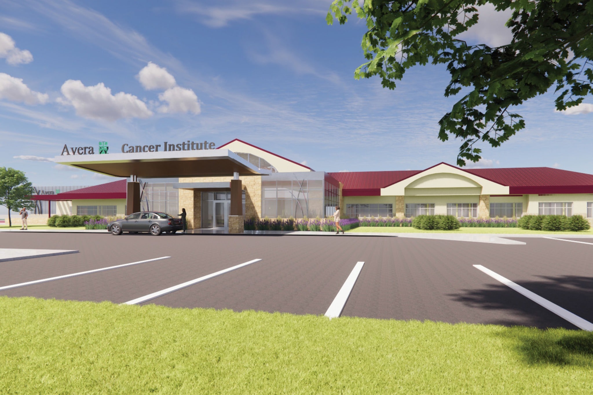 Artist rendering of Avera Cancer Institute, Yankton, SD.