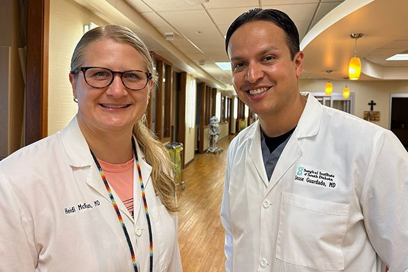 From left, Heidi McKean, MD and Jesse Guardado, MD